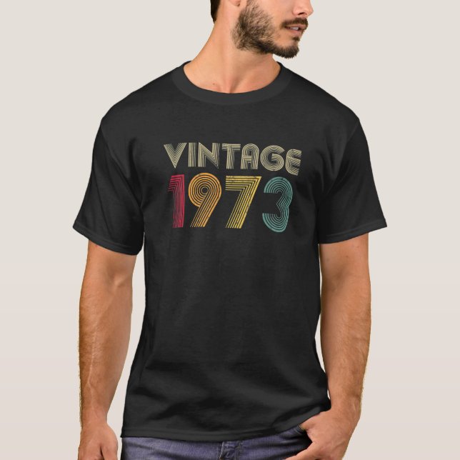 T-shirt Vintage 1973 48E Anniversaire Rétro 48 Ans Maman (Devant)