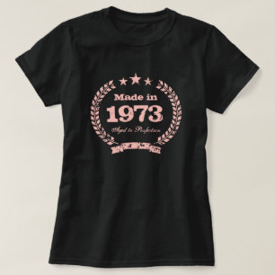 T-shirt Vintage 1973 Âgé à la perfection vintage dame crêt