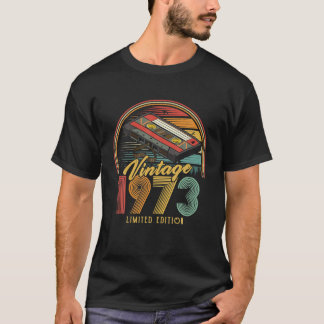 T-shirt Vintage 1973 Cassette rétro 1973 49e anniversaire 
