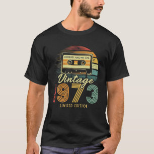 T-shirt Vintage 1973 Cassette rétro 1973 50e anniversaire