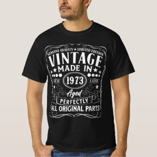 T-shirt Vintage 1973 - Conception Parfaitement Vieillie