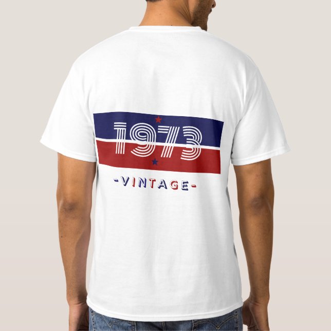 T-shirt VINTAGE 1973 (logo grand) (Dos)
