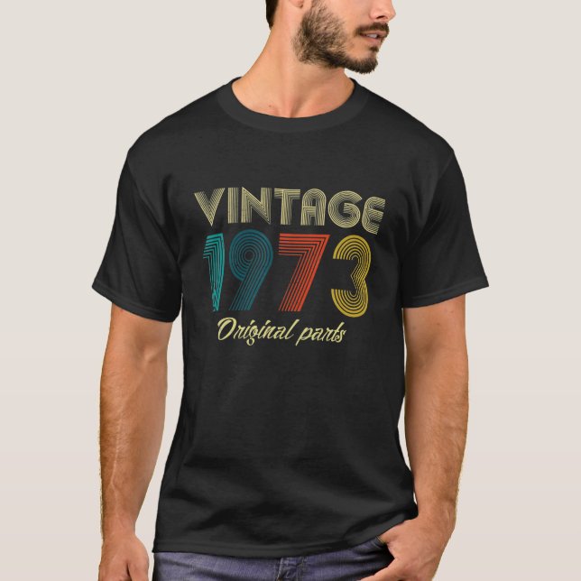 T-shirt Vintage 1973 Retro 47th Birthday Gifts (Devant)