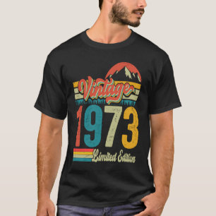 T-shirt Vintage 1973 Retro Mens 50e anniversaire
