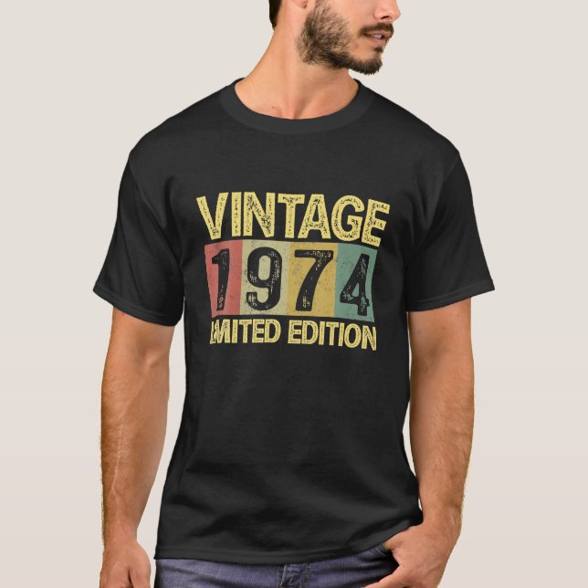 T-shirt Vintage 1974 Anniversaire 48 Ans Amusant 48e Anniv (Devant)