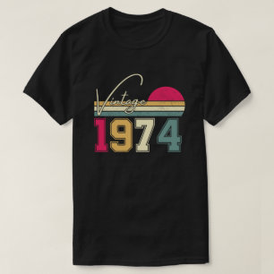 T-shirt Vintage 1974, cadeau 50e anniversaire