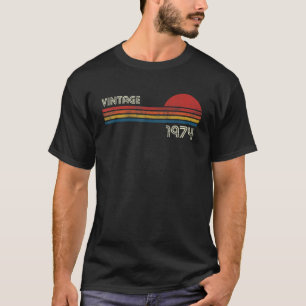 T-shirt Vintage 1974 Frappe thoracique Anniversaire