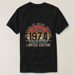 T-shirt Vintage 1974 Limited Edition 50e anniversaire
