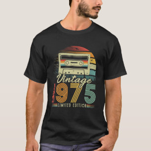 T-shirt Vintage 1975 Cassette rétro 1975 51e anniversaire