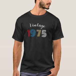 T-shirt Vintage 1975 Numéro de bande rétro Tee 50e anniver