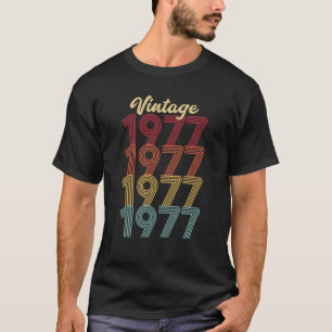 T-shirt Vintage 1977 Fait En 1977 45e Anniversaire 45 Ans