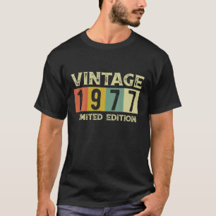 T-shirt Vintage 1977 Limited Edition 44e anniversaire