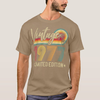 T-shirt Vintage 1977 Retro 45th Birthday Gift Limited Modi