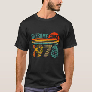 T-shirt Vintage 1978 44 Ans Hommes Et Femmes 44e Birt