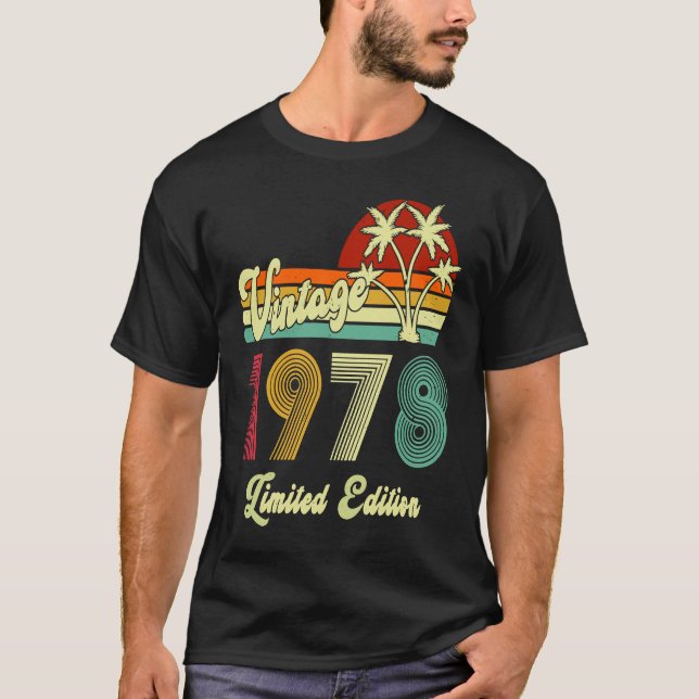 T-shirt Vintage 1978 45 ans 45e anniversaire (Devant)