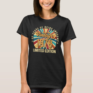 T-shirt Vintage 1978 45e anniversaire 45 ans d'être mainte