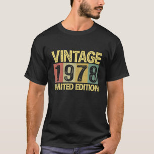 T-shirt Vintage 1978 Anniversaire 44 Ans Drôle 44e Anniver