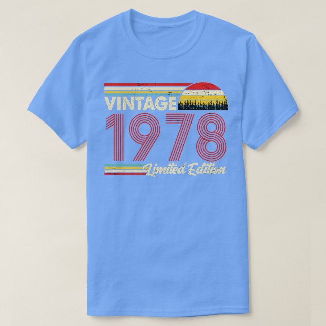 T-shirt Vintage 1978 Limited Edition 1978 Anniversaire (Design devant)