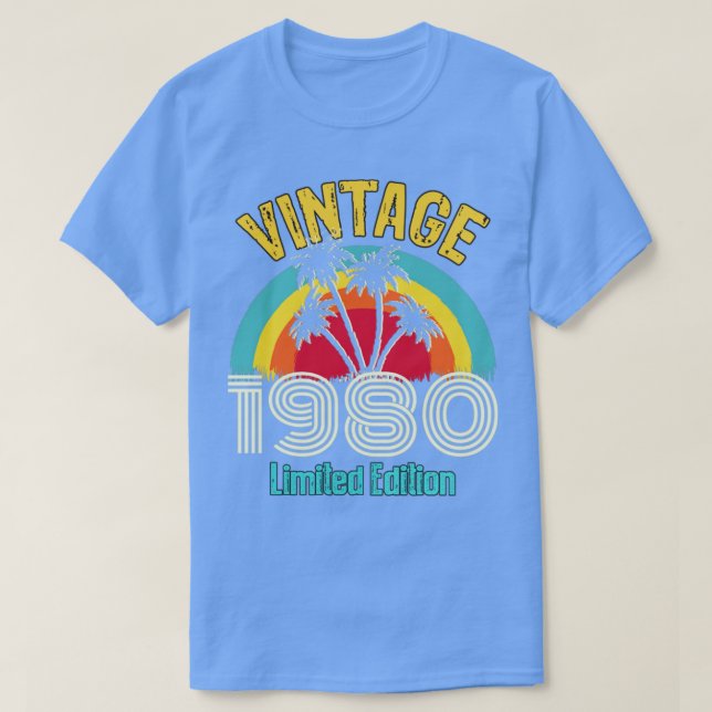 T-shirt Vintage 1980 limited edition1 (Design devant)