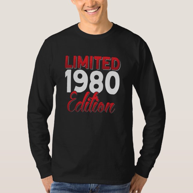 T-shirt Vintage 1980 Retro Bitrthday (Devant)