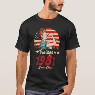T-shirt Vintage 1981 1981 41e Jour B 41 Ans