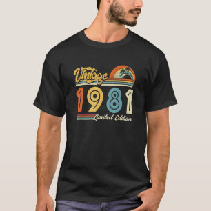 T-shirt Vintage 1981 41e anniversaire Retro 41ans