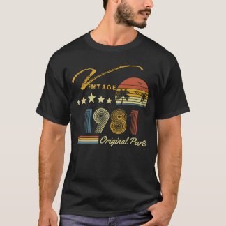 T-shirt Vintage 1981 42e anniversaire 42 ans Retro