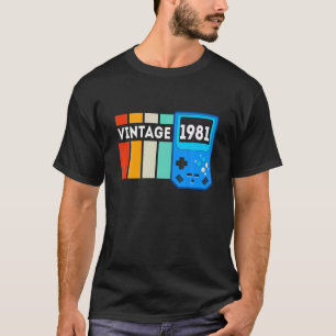T-shirt Vintage 1981 Anniversaire Drôle Joyeux 40E Anniver