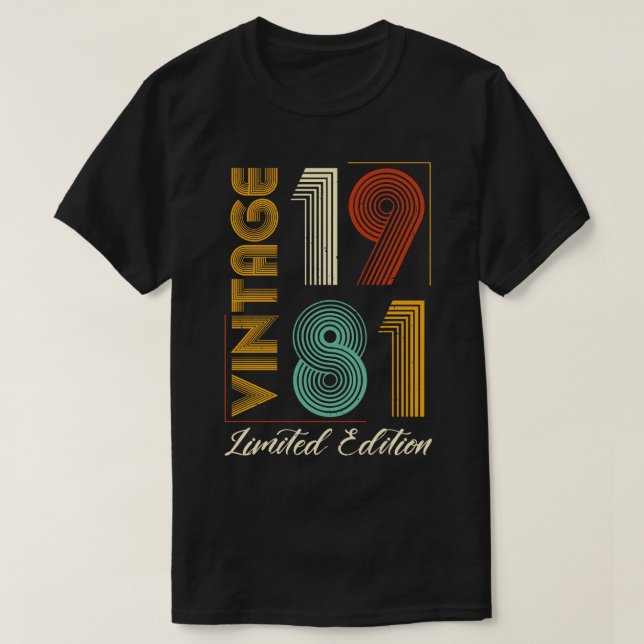 T-shirt Vintage 1981 Edition limitée (Design devant)
