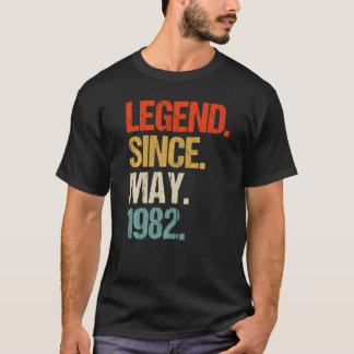 T-shirt vintage 1982 41e anniversaire rétro 41 ans