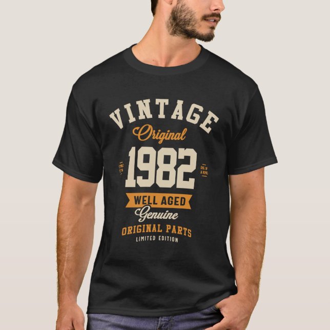 T-shirt Vintage 1982 Anniversaire 41 Anniversaire (Devant)