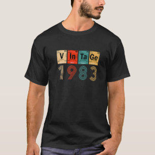 T-shirt Vintage 1983 Tableau Périodique Des Éléments 39 An