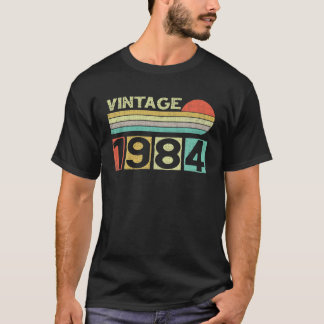 T-shirt Vintage 1984 38E Anniversaire Cadeau Hommes Femmes