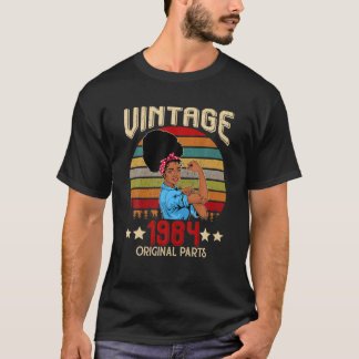 T-shirt Vintage 1984 Fait En 1984 38E Anniversaire 38 Ans 