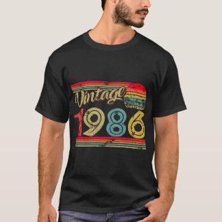 T-shirt Vintage 1986 Design 34 Ans 34 Ans 1986 34