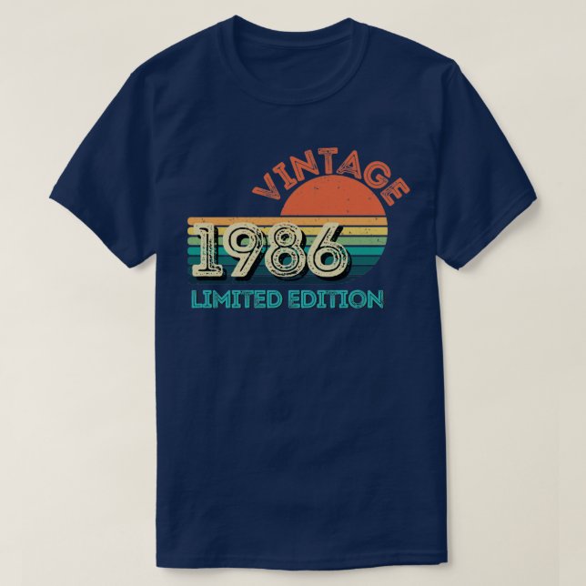 T-shirt Vintage 1986 limited edition1 (Design devant)