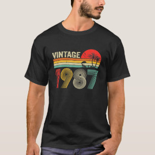 T-shirt Vintage 1987 Perturbé 35E Anniversaire 35 Ans Bei