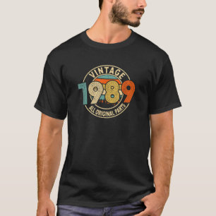 T-shirt Vintage 1989 33 ans Cadeau 33e anniversaire