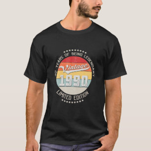 T-shirt Vintage 1990 32E Anniversaire 32 Anniversaire Être