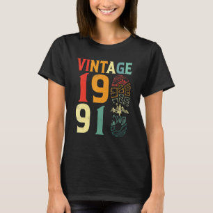 T-shirt Vintage 1991 31 Anniversaire Randonnée de camping