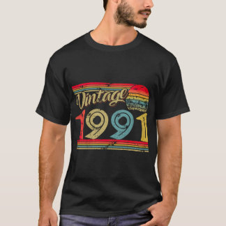 T-shirt Vintage 1991 Design 29 Ans 29 Ans 1991 29