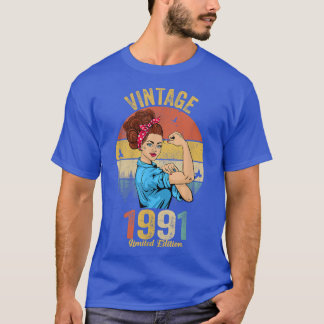 T-shirt Vintage 1991 Limited Edition 31e anniversaire Femm