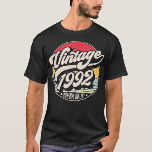 T-shirt Vintage 1992 29e anniversaire, Retro Sunset Style