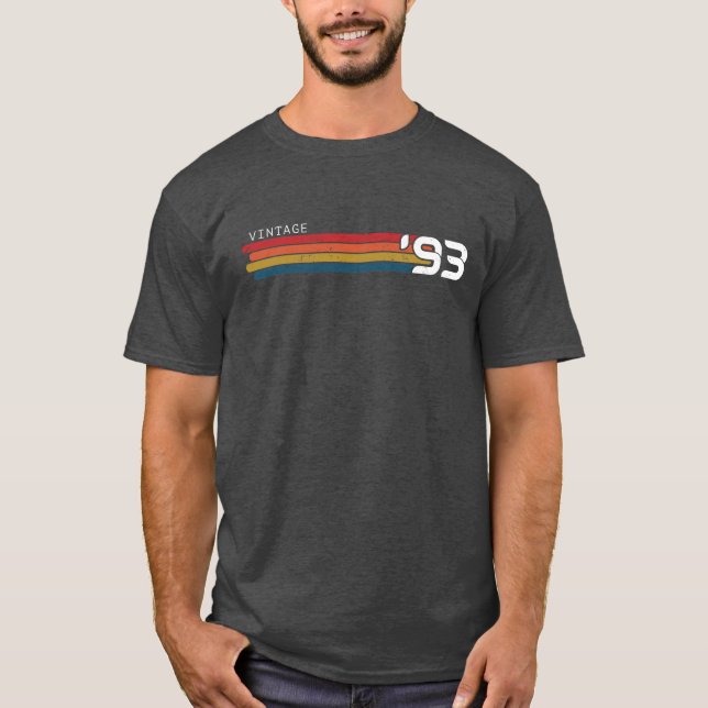 T-shirt Vintage 1993 28 Anniversaire (Devant)