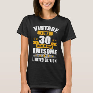 T-shirt Vintage 1993 30 ans 30e anniversaire
