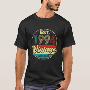 T-shirt Vintage 1994 Perturbé 28E Anniversaire 28 Ans Bei