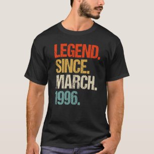 T-shirt vintage 1996 27ème anniversaire rétro 27 ans