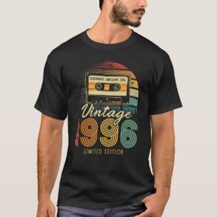 T-shirt Vintage 1996 Cassette rétro 1996 26e anniversaire