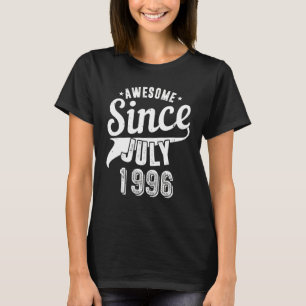 T-shirt Vintage 1996 Magnifique depuis Juillet Heureux mon