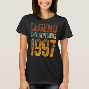 T-shirt Vintage 1997 Anniversaire Septembre Né Légende dep